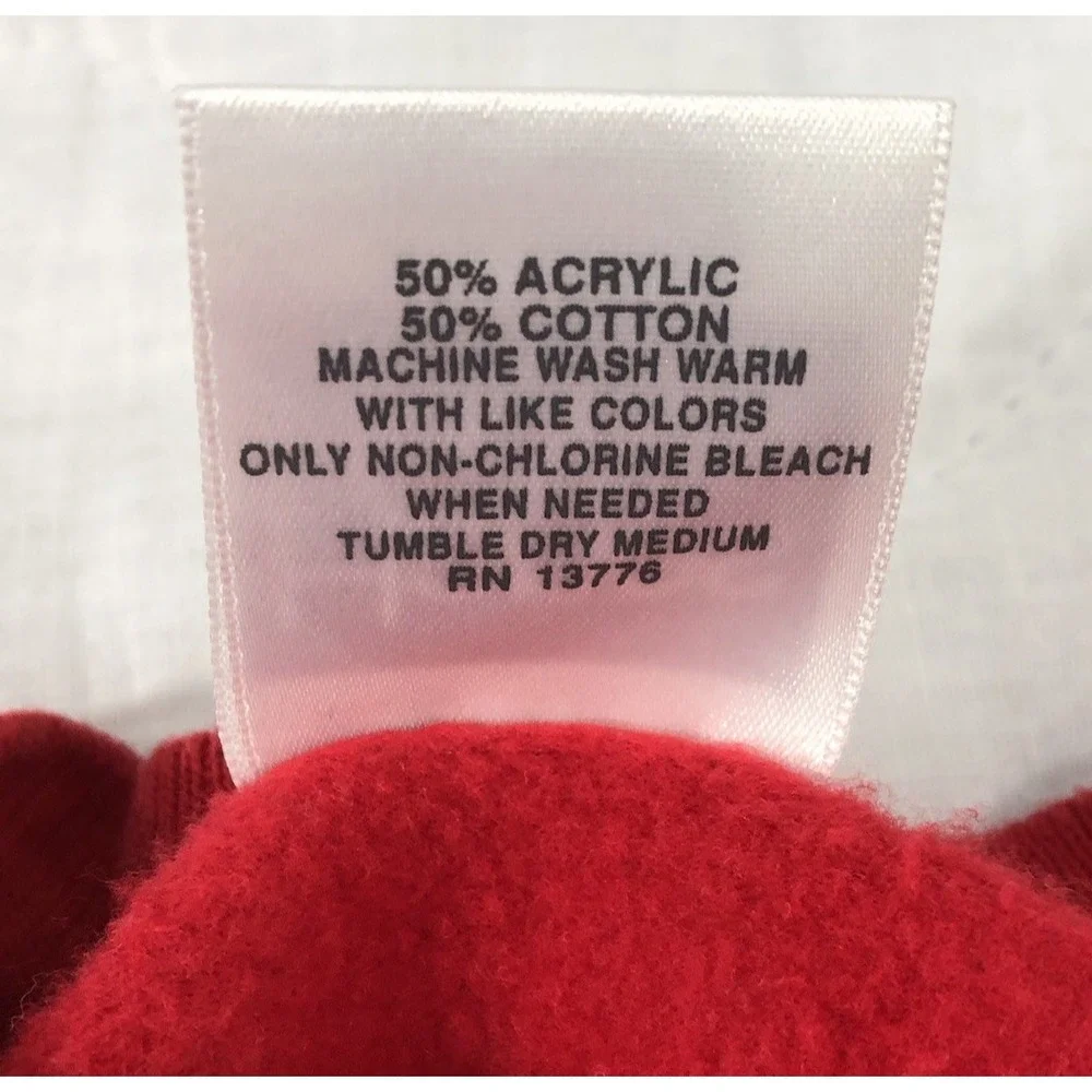 Hanes Her Way‎ Sweatshirt Women XL Red White Christmas Snowman 